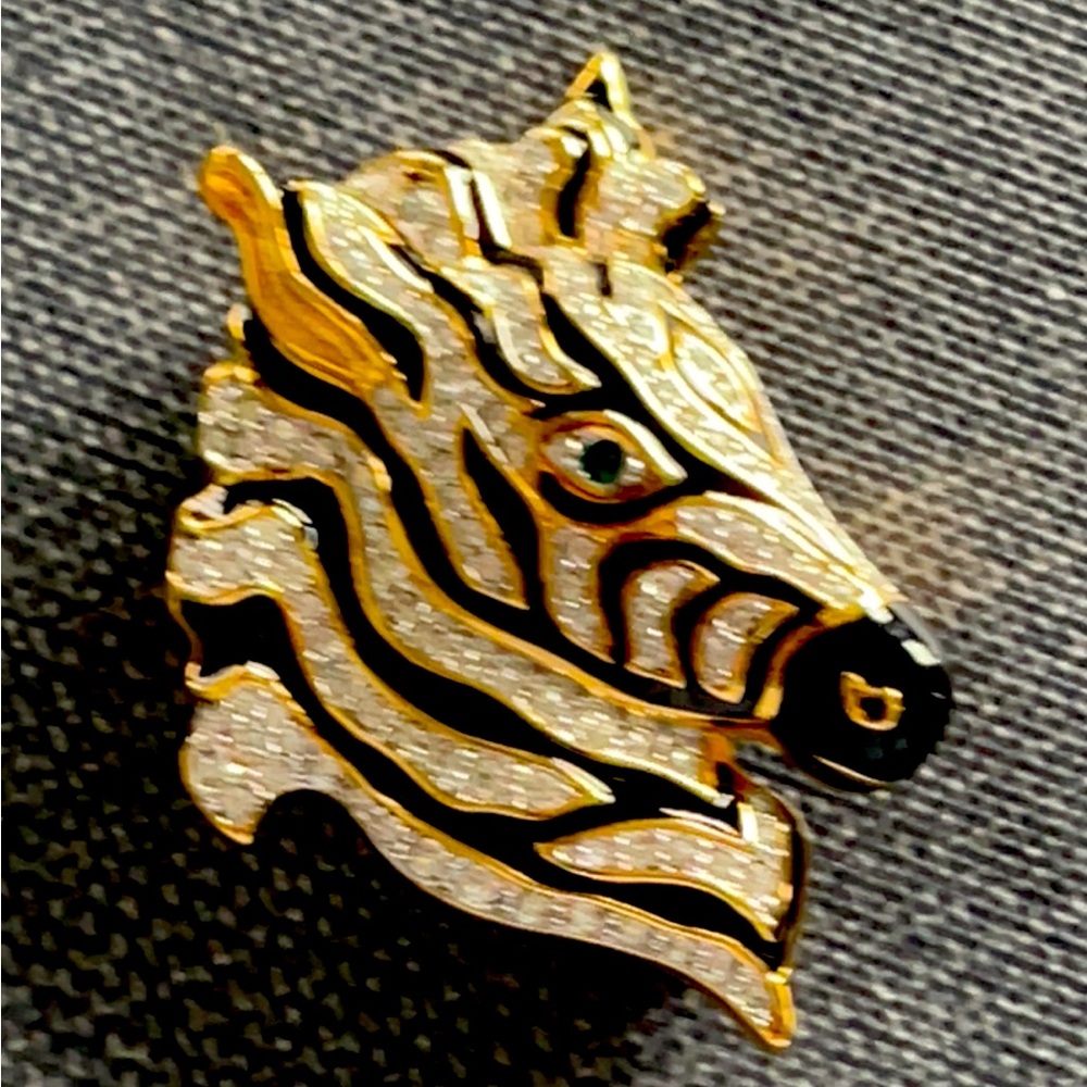 Swarovski Zebra Brooch-New